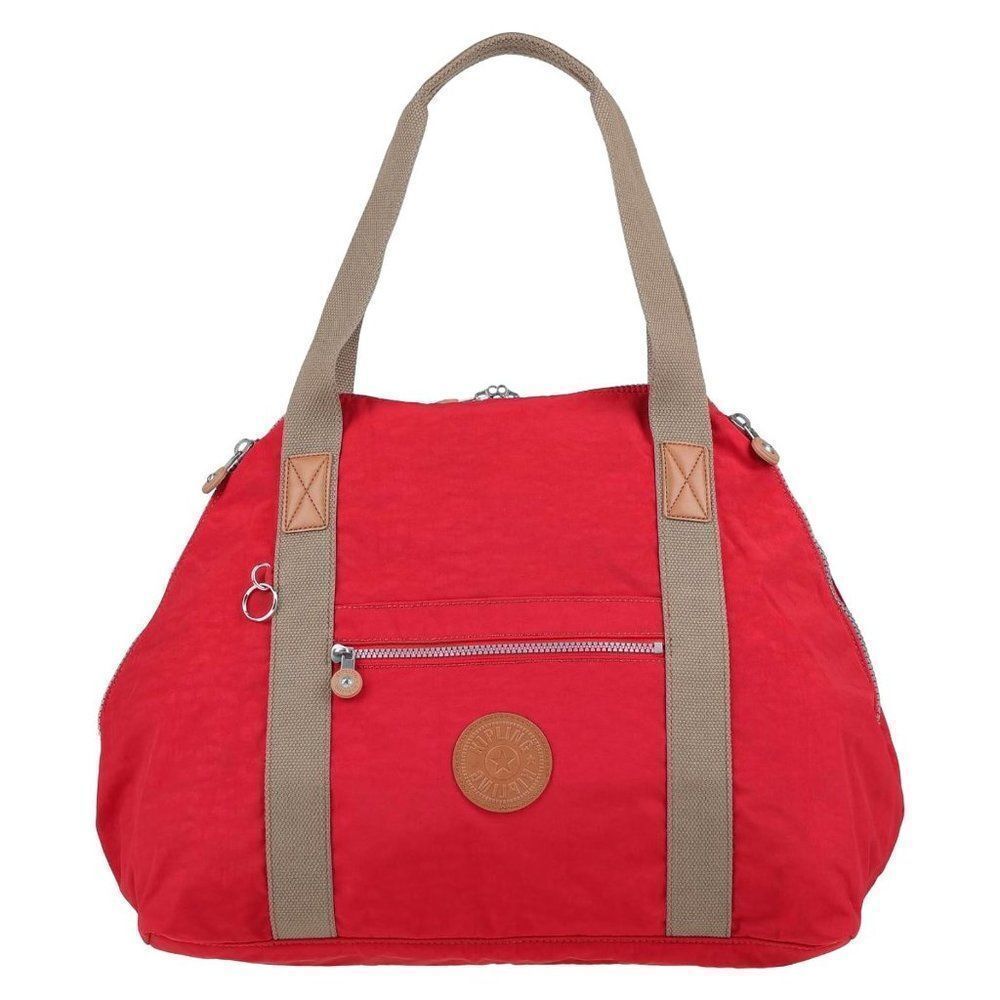 Kipling Art Red XL Travel Bag with Durable Canvas and Zipper Closure. No monkey.